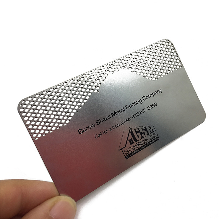 Minimalist High-End Metal Cards in Brushed Steel Finish