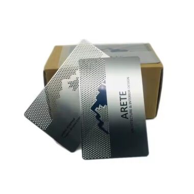 Minimalist High-End Metal Cards in Brushed Steel Finish
