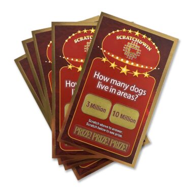 Full color custom printed scratch cards for promotions