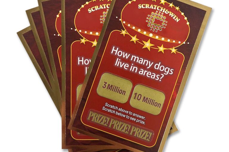 Full color custom printed scratch cards for promotions