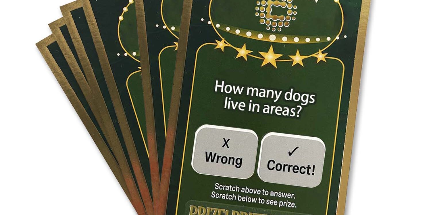 Full color custom printed scratch cards for promotions