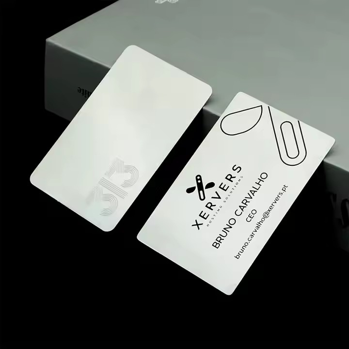Custom Stainless Steel Business Card with Brushed Finish
