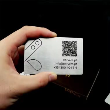 Custom Stainless Steel Business Card with Brushed Finish