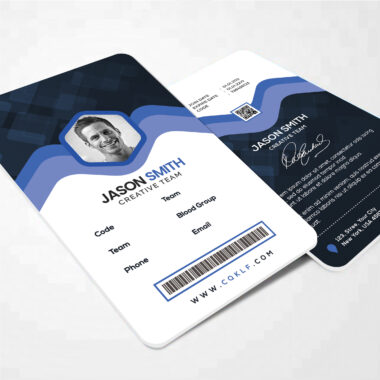 Custom premium employee ID card with photo and logo
