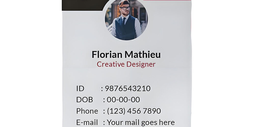 Custom premium employee ID card with photo and logo