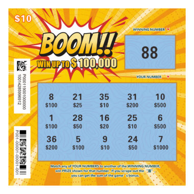 Custom printed lucky explosion scratch cards with colorful design