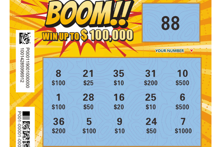 Custom printed lucky explosion scratch cards with colorful design
