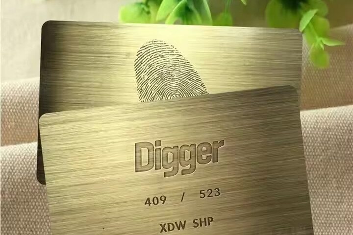 Luxury Stainless Steel Metal Cards – Custom Engraved and Printed (6) Custom High-Quality Stainless Steel Metal Cards with Engraving