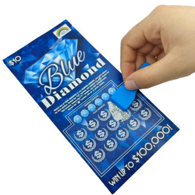 Full color lucky scratch cards with custom design and branding