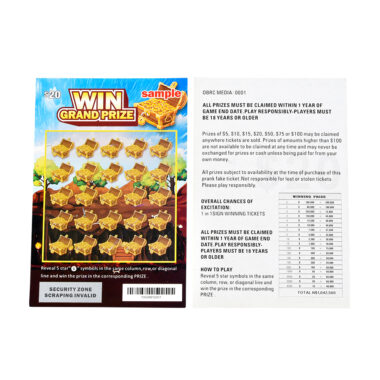 Full color lucky scratch cards with custom design and branding