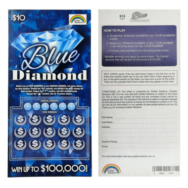 Full color lucky scratch cards with custom design and branding