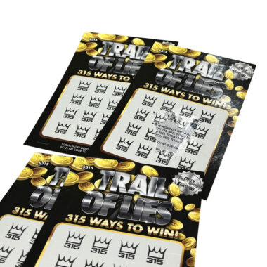 Custom printed scratch cards with unique artwork and branding