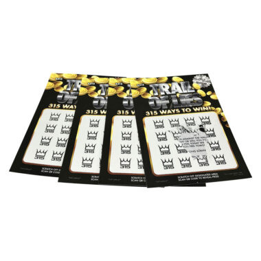 Custom printed scratch cards with unique artwork and branding