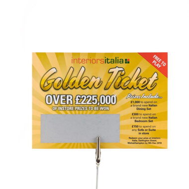 Custom printed scratch cards with unique artwork and branding