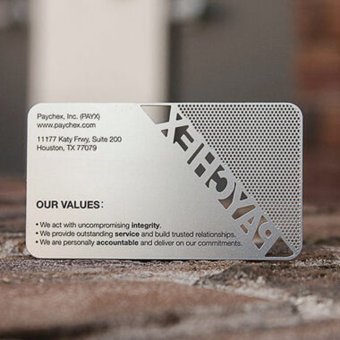 High-End Custom Stainless Steel Metal Cards with Laser Engraving