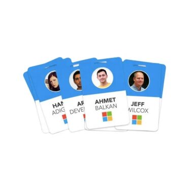 Custom access ID card for school and employee with photo and barcode