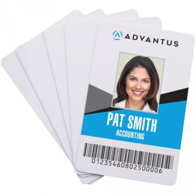 Custom access ID card for school and employee with photo and barcode