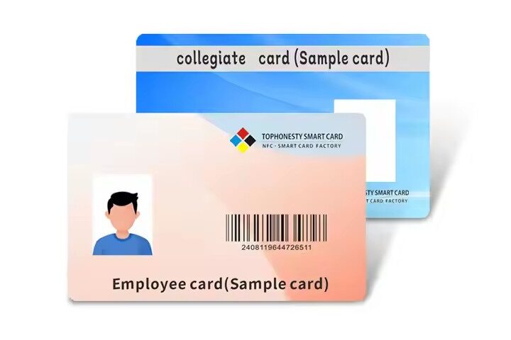Printed student and staff ID badge with access control features (5) Custom access ID card for school and employee with photo and barcode