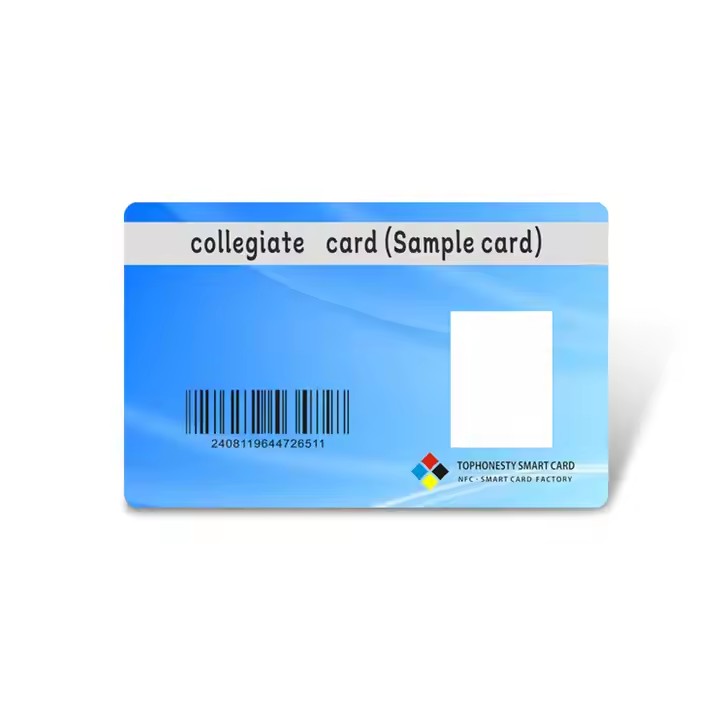 Custom access ID card for school and employee with photo and barcode