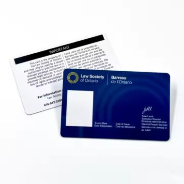 Custom access ID card for school and employee with photo and barcode