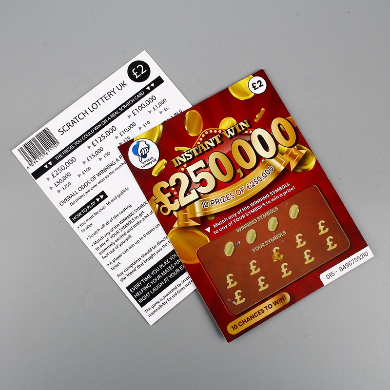Custom scratch off cards for marketing and promotions