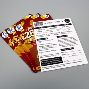 Custom scratch off cards for marketing and promotions