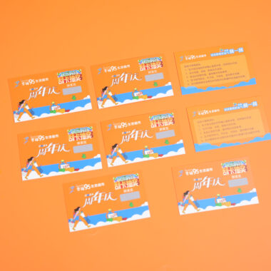 Custom scratch off cards for marketing and promotions